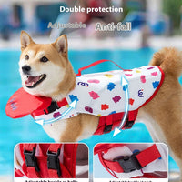 HKM-2436157 Cute Cartoon Dog Life Vest for Swimming, Durable Cloth, Various Sizes Available (XS-XXL)