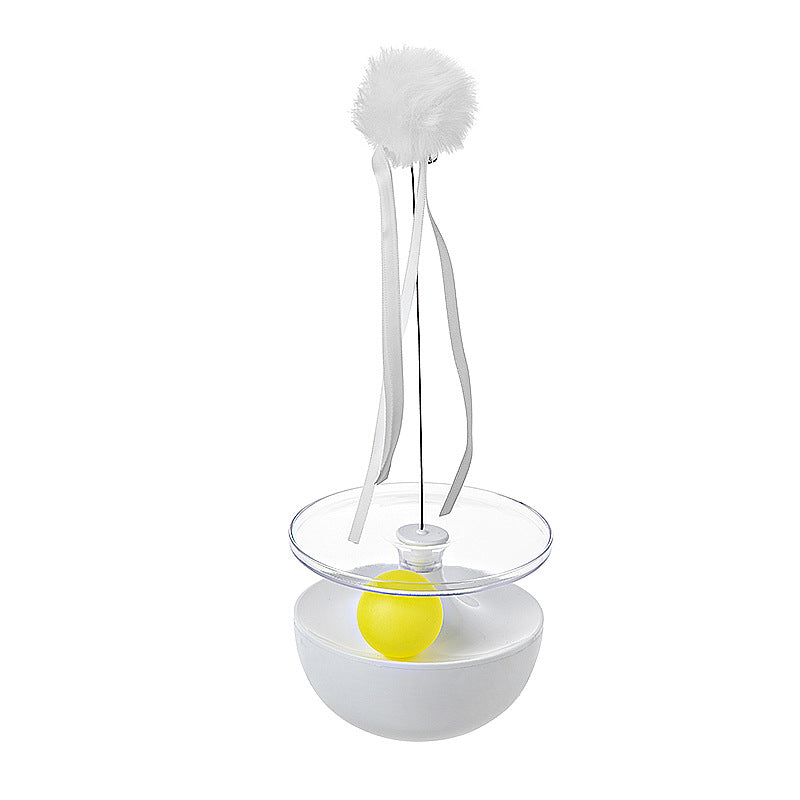 HKM-2436413 Self-Balancing Cat Tumbler Toy - Interactive Fun for Cats in White, Green, and Pink