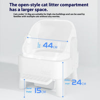 HKM-2437053 Fully Automatic Intelligent Litter Box with WiFi Connectivity - Oversized Design for Maximum Comfort and Convenience