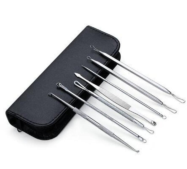 HKM-243731 7-Piece Stainless Steel Acne Removal Needle Set for Blackhead Extractions