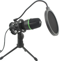 HKM-243731 USB Condenser Microphone for Live Recording with Tripod and Noise Reduction