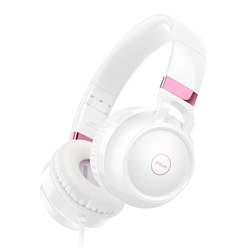 HKM-243731 Wired Headset with Microphone, 3.5mm Plug, 20-20000Hz Frequency Response, Soft Braided Cord, Comfortable Protein Earmuffs