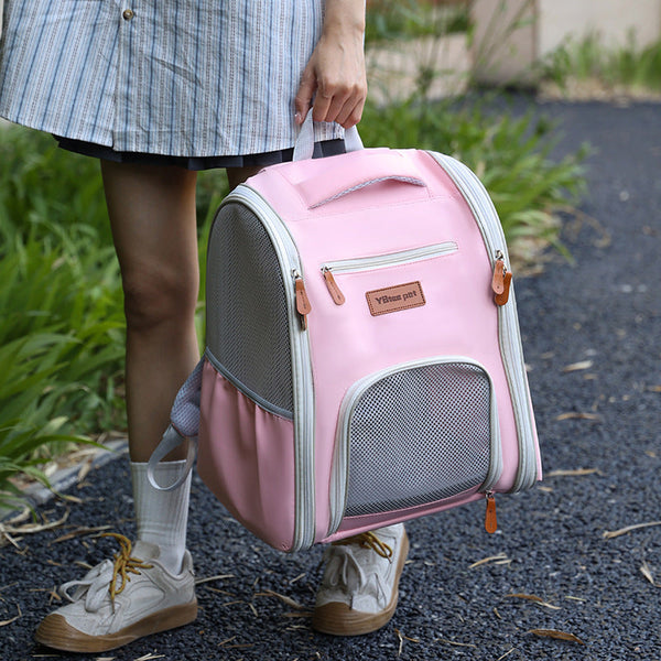 HKM-2437821 Four-Sided Breathable Foldable Portable Pet Bag - Oxford Cloth in Multiple Colors