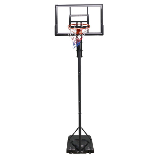 HKM-243859 Adjustable Portable Basketball Hoop with PC Backplate, Large Base and Wheels (7.55-10.00 Ft)