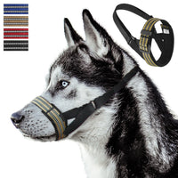 HKM-2438845 Reflective Adjustable Muzzle for Medium to Large Dogs - Ideal for Siberian Huskies and Golden Retrievers