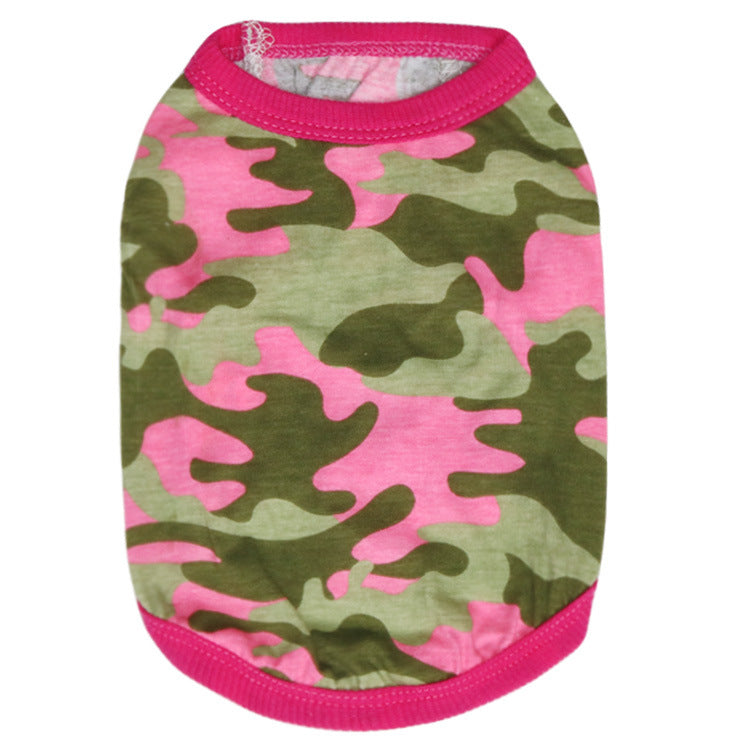 HKM-2439741 Cotton Camouflage Dog Vest for Spring and Summer in Yellow, Green, and Khaki