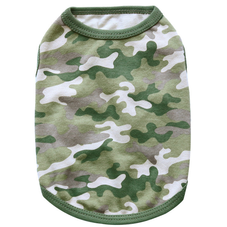 HKM-2439741 Cotton Camouflage Dog Vest for Spring and Summer in Yellow, Green, and Khaki