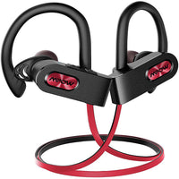 HKM-244051 Bluetooth Hanging Ear Headset with Voice Control - Stereo Connection, 10m Range, Available in Red, Black, Pink