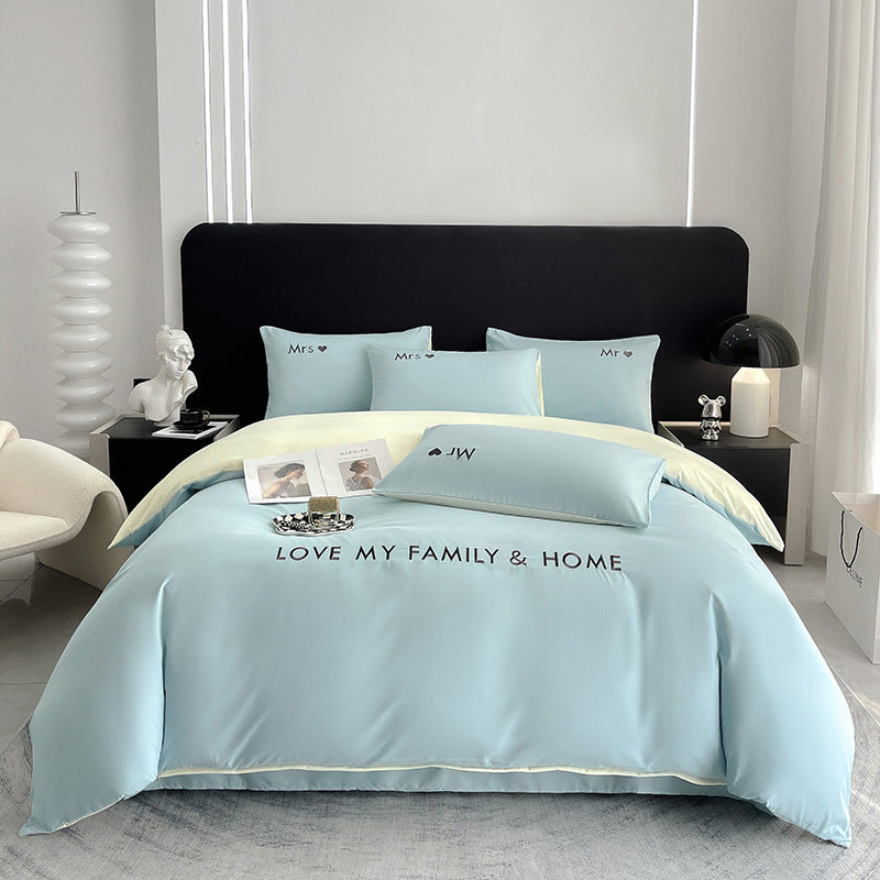 HKM-244307 Pure Cotton Modern Minimalist Bed Sheets Set in Various Sizes - 3 & 4 Piece Options