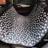 HKM-2446141 Multifunctional Waterproof Pet Car Seat Cushion - Detachable, Available in Red, Black, Blue, and Footprints Design