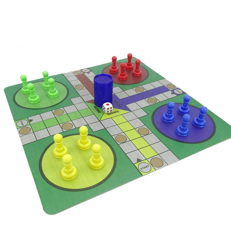 HKM-244627 Kids Paper Board Chess and Ludo Game Set - Classic Strategy Board Games for Children