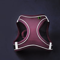 HKM-2446397 Reflective Breathable Pet Dog Vest Harness in Yellow, Pink, Green - Adjustable Leash Included