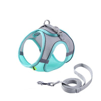 HKM-2446397 Reflective Breathable Pet Dog Vest Harness in Yellow, Pink, Green - Adjustable Leash Included