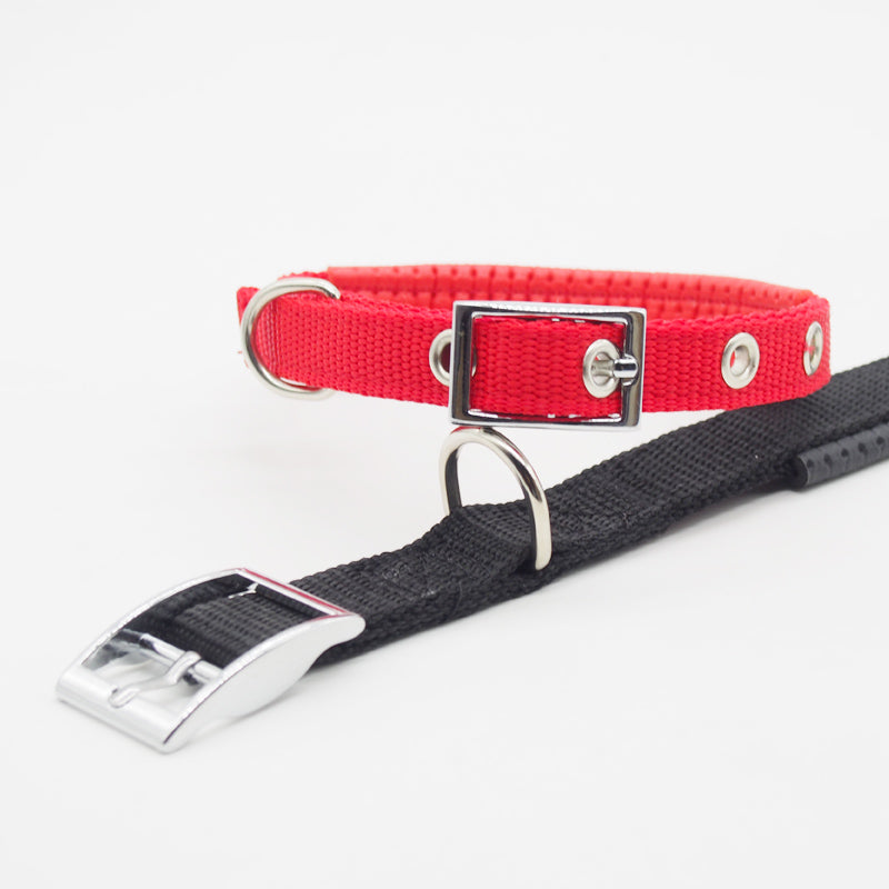 HKM-2446909 Reflective Nylon Dog Collars with Traction Belt - Medium to XL Sizes Available