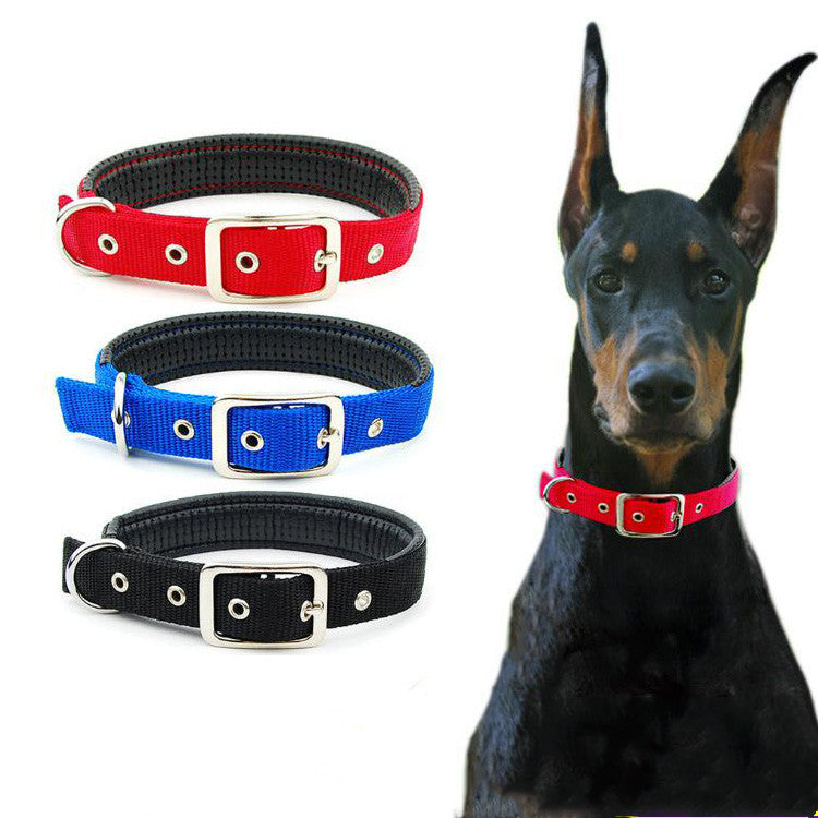 HKM-2446909 Reflective Nylon Dog Collars with Traction Belt - Medium to XL Sizes Available