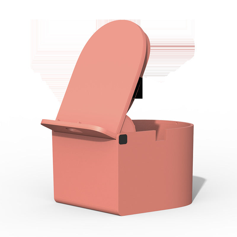 HKM-244691 Multifunctional Lazy Desktop Mobile Phone Holder in Cool Gray and Pumpkin Red