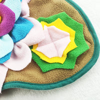 HKM-2447933 Pet Sniffing Feeding Pad - 48x48CM Plush Activity Blanket for Dogs and Cats
