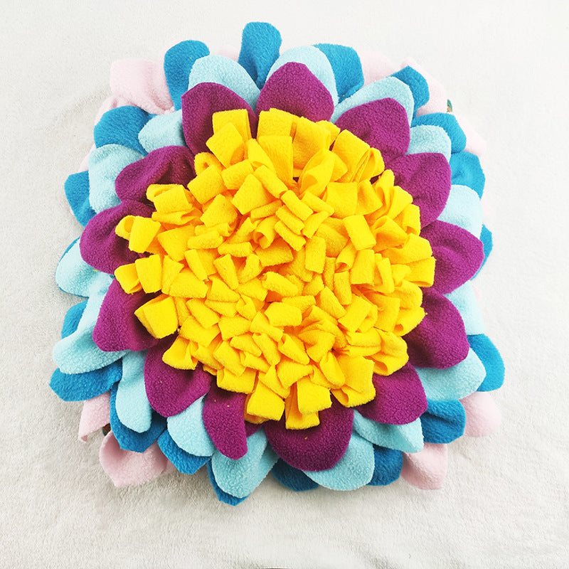HKM-2447933 Pet Sniffing Feeding Pad - 48x48CM Plush Activity Blanket for Dogs and Cats