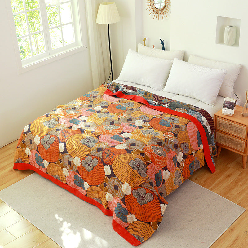 HKM-244819 Five-Layer Cotton Gauze Towel Blanket - Soft, Modern Designs in Various Colors and Sizes