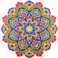HKM-244819 Mandala Irregular Wooden Puzzle for Teens - A3, A4, A5 Sizes, Wooden Material, Engaging Design