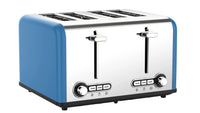 HKM-244883 Extra Wide 4 Slice Bread Toaster with Reheat, Defrost, and Cancel Functions – 6 Level Browning Control, Retro Design