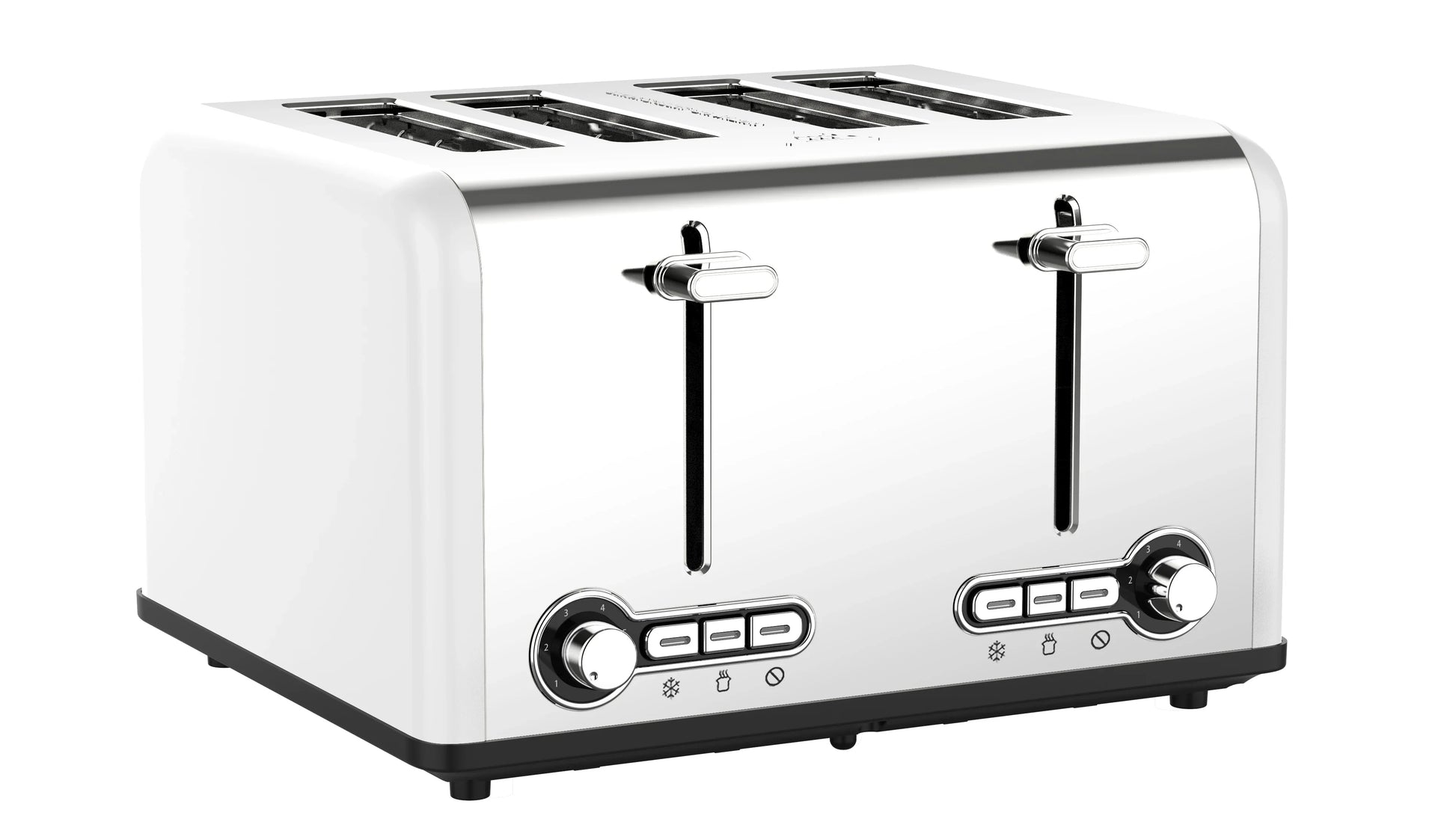 HKM-244883 Extra Wide 4 Slice Bread Toaster with Reheat, Defrost, and Cancel Functions – 6 Level Browning Control, Retro Design