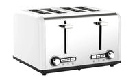 HKM-244883 Extra Wide 4 Slice Bread Toaster with Reheat, Defrost, and Cancel Functions – 6 Level Browning Control, Retro Design