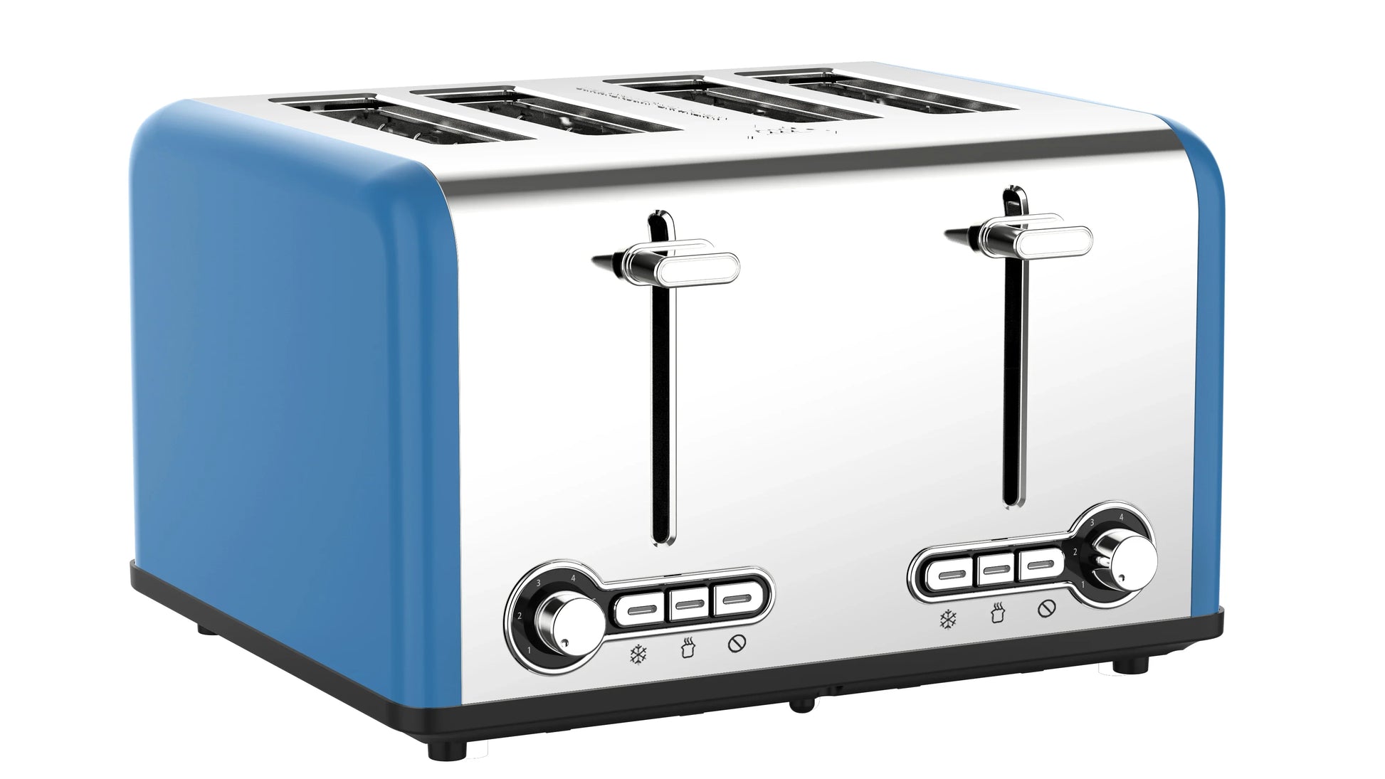 HKM-244883 Extra Wide 4 Slice Bread Toaster with Reheat, Defrost, and Cancel Functions – 6 Level Browning Control, Retro Design