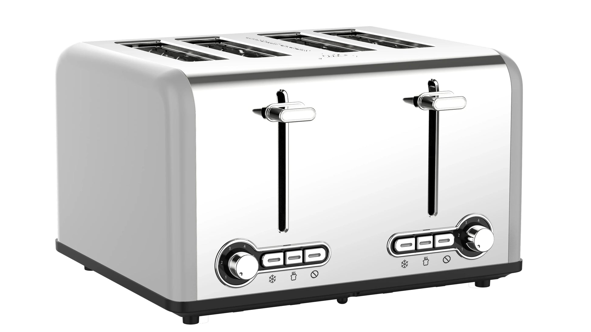 HKM-244883 Extra Wide 4 Slice Bread Toaster with Reheat, Defrost, and Cancel Functions – 6 Level Browning Control, Retro Design