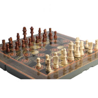 HKM-244947 Classic Foldable Wooden Chess Set for Travel and Family Play