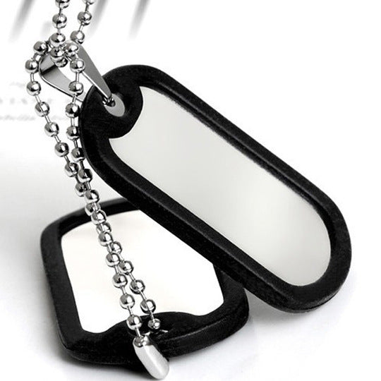 HKM-2449725 Titanium Steel Men's Necklace with Pendant - Multi-layer Bead Chain, 60cm Length