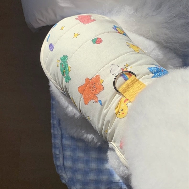 HKM-2451517 Thick Cotton Winter Coat for Small Pets - Casual Polyester Dog Jacket