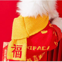 HKM-2451645 Winter Cat Costumes with Traditional Design, Soft Cotton Vests for Kittens and Puppies