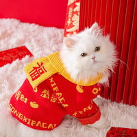 HKM-2451645 Winter Cat Costumes with Traditional Design, Soft Cotton Vests for Kittens and Puppies