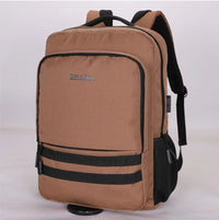 HKM-245203 Nylon Waterproof 17-Inch Laptop Backpack with USB Charging Port and Multi-Pocket Design