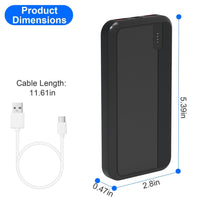 HKM-245203 PD22.5W Fast Charging Power Bank with 10000mAh or 20000mAh Battery Capacity, Type-C USB Cable Included