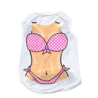 HKM-2452669 Hawaiian Print All-Poly Cotton Bikini Vest for Cats and Dogs