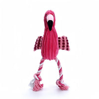 HKM-245331 Plush Animal Shape Squeaky Dog Toy - Durable Corduroy Design for Small and Large Dogs