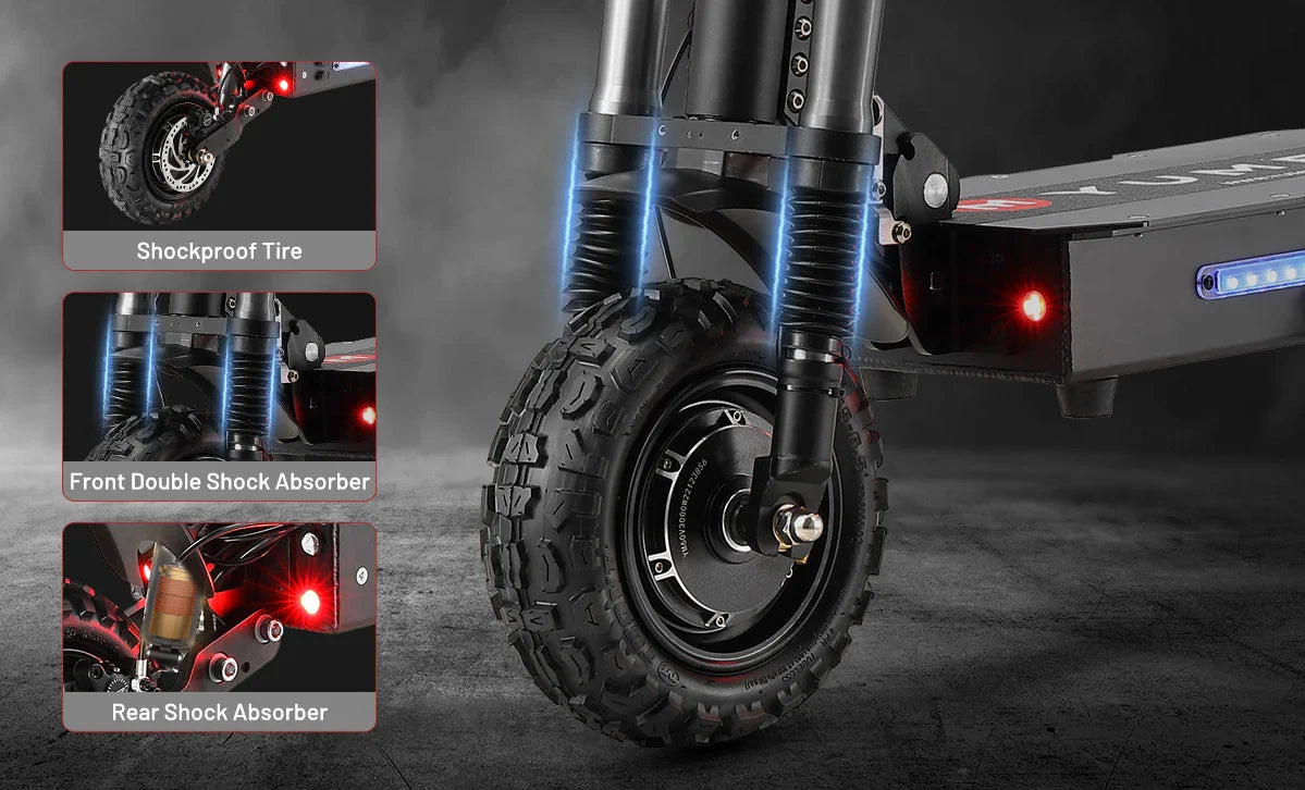 HKM-245331 YUME Y11+ 250W Smart Electric Scooter with 11-Inch Wheels, Foldable, Adjustable Speed, and Full Suspension