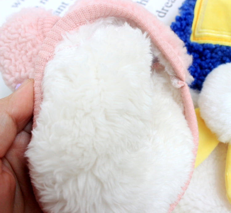 HKM-2453437 Contrasting Color Double Layer Fleece Pet Vest for Dogs - Pink White & Blue White