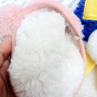 HKM-2453437 Contrasting Color Double Layer Fleece Pet Vest for Dogs - Pink White & Blue White