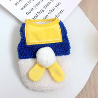 HKM-2453437 Contrasting Color Double Layer Fleece Pet Vest for Dogs - Pink White & Blue White