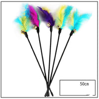 HKM-2453693 Bite Resistant Cat Toy with Bell and Feather - Multiple Color Sets Available