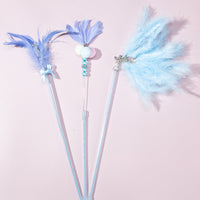 HKM-2453693 Bite Resistant Cat Toy with Bell and Feather - Multiple Color Sets Available