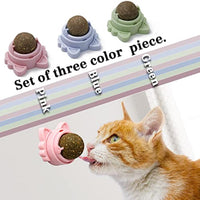 HKM-2454333 Wall-Mounted Catnip Balls for Cats - Natural Dental Chew Toys with Healthy Benefits