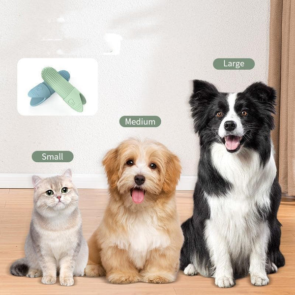 HKM-2454717 Silicone Toothbrush Set for Cats and Dogs in Various Colors