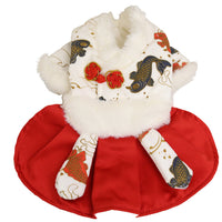 HKM-2455229 New Year's Red Koi Fish Skirt for Pets - Stylish & Comfortable Dog and Cat Clothing