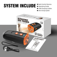 HKM-2457661 Handheld Ultrasonic Dog Trainer - V6 Orange, High-Power Bark Control Device