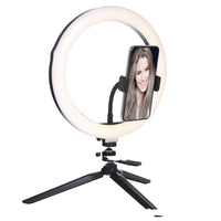 HKM-245843 Desktop Tripod with Fill Light for iPhone - Adjustable Brightness, ABS Material, 5V Power