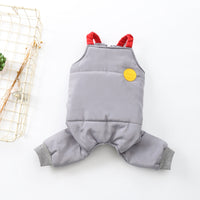 HKM-2459197 Teddy Dog Cotton Strap Pants in Bean Green, Grey, and Blue for All Sizes